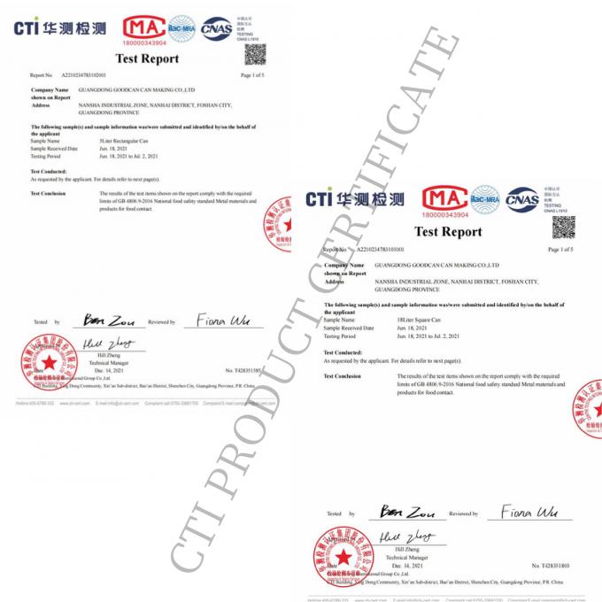 Guangzhou BetterCan Industry and Trade Co., Ltd. Controle de Qualidade