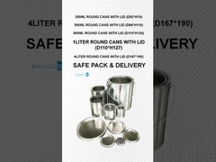 1 litro latas redondas químicas tinta lata de lata vazia lata de quartz