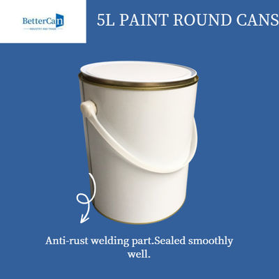 comprar latas vazias da pintura 5L em volta das latas do metal para empacotar ISO9001 online manufacture