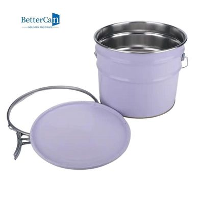 qualidade  White Decorating Paint Can 5 Gallon Metal Bucket With Lid ISO9001 Approved fábrica