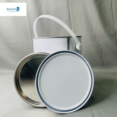 comprar 1 galão de tinta branca latas de estanho recipiente redondo 4 litros embalagem latas de metal online manufacture