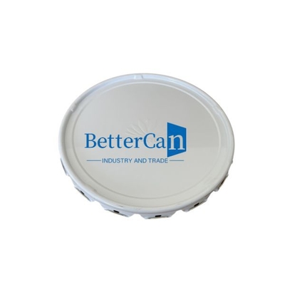 comprar White Flower Lug Lid With Cluring 0.35mm OEM Lid For Tin Pail 0.38mm Thickness online manufacture