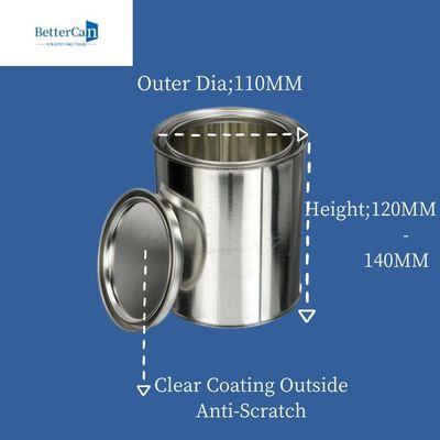 Armazenamento feito sob encomenda de Tin Bucket Drum For Packaging do metal 1L da auto lata redonda do metal