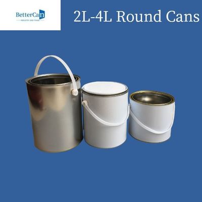 3 litros/5 litros pintam a lata de Tin Cans Round Metal Tin para o armazenamento de revestimento químico