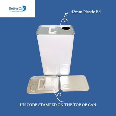 o carro 4L pinta Tin Leak Proof Retangular With 42mm que o plástico levanta tampas