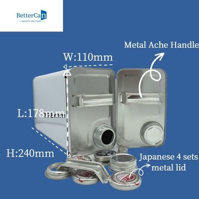 O óleo de motor Tin Can Round Shape With do metal 4L personalizou o punho
