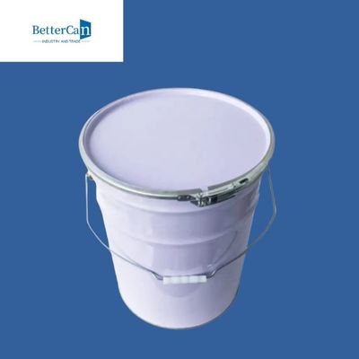 Balde vazio 20L da pintura do metal cubeta branca da pintura de 5 galões com altura ajustável