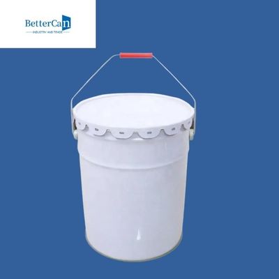 Balde vazio 20L da pintura do metal cubeta branca da pintura de 5 galões com altura ajustável