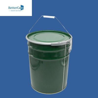 Anti cubeta branca da cubeta 15L 20L da pintura do metal da oxidação com tampa