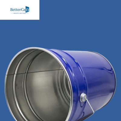 Cubeta azul da pintura do metal de 5 galões, metal redondo Pail With Handle