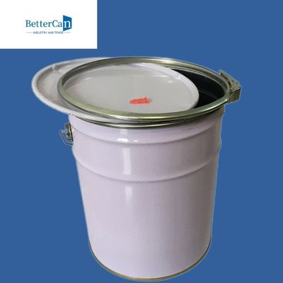 A lata da pintura de exterior do metal, esvazia o aço Pail With Lid de 5 galões
