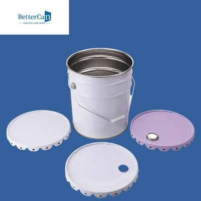 cilindro livre da cubeta de 5 galões do balde BPA da cubeta da pintura do metal 16L com tampa
