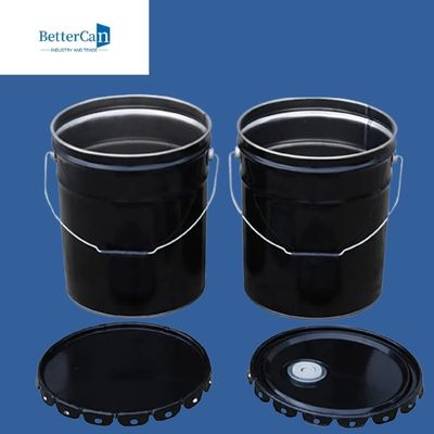 Balde de pouco peso da pintura do metal cubeta de aço inoxidável de 5 galões com tampa