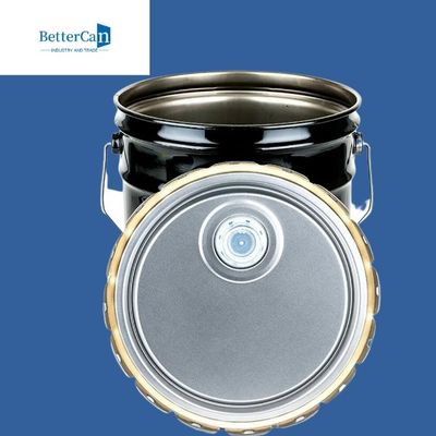 Balde de pouco peso da pintura do metal cubeta de aço inoxidável de 5 galões com tampa