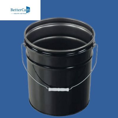 balde da pintura do metal de 0.32mm-0.43mm    cubeta do preto 20l com tampa