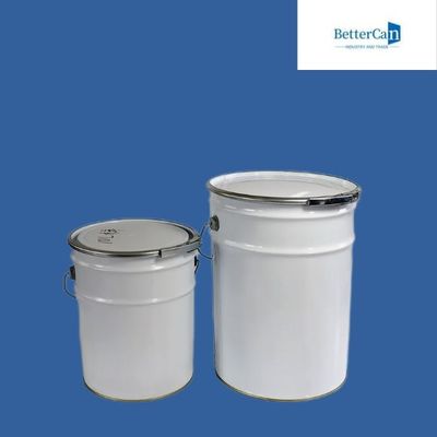 Cubeta branca de revestimento de solda da pintura, cubeta de 5 metais com anel de fechamento do ferro