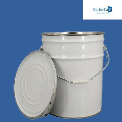 Folha de Flandres baldes da pintura de 5 galões, cubeta do metal 20L com tampa