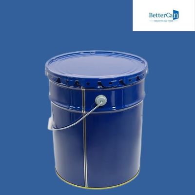Folha de Flandres baldes da pintura de 5 galões, cubeta do metal 20L com tampa