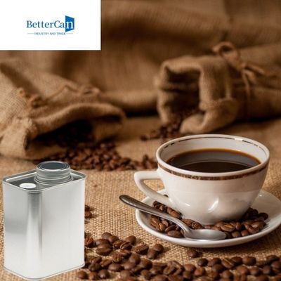 café Bean Tin Rust Resistant Square Tea Tin Cans do metal 9Oz