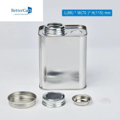 Café quadrado vazio Bean Tin Container 18Oz L95mm*W75mm*H115mm