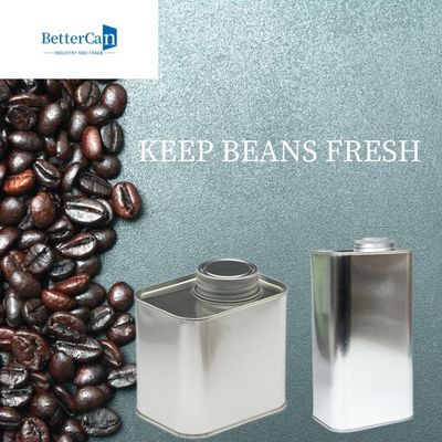 0,5 libras quadrado Tin With Valve do metal de Bean Tin 500G do café de 1 libra