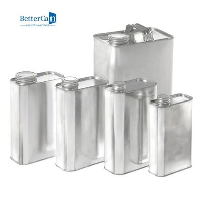 Recipiente da lata do metal de 1 galão óleo quadrado Tin With Metal Handle de 4 litros