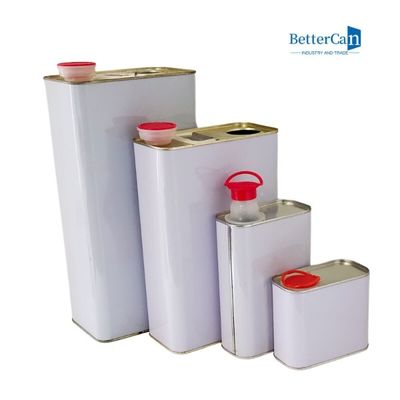 Recipiente da lata do metal de 1 galão óleo quadrado Tin With Metal Handle de 4 litros