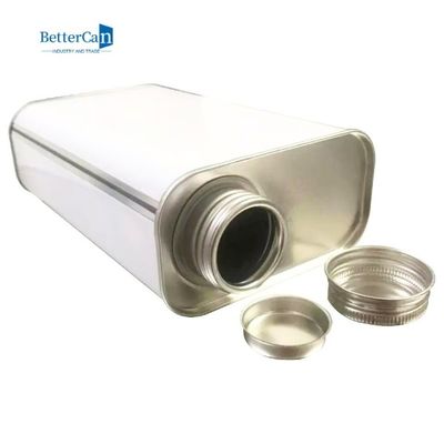 tampão de parafuso liso do funil de Tin Custom Tin Containers With do óleo de motor 500ml