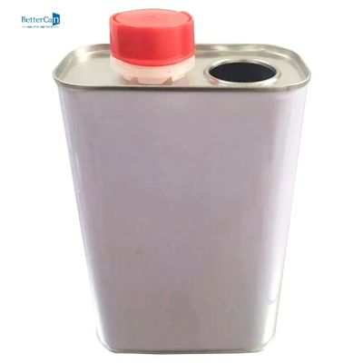 metal quadrado Tin Containers L105*W60*H180 do selo 1L liso com tampa do parafuso