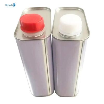 metal quadrado Tin Containers L105*W60*H180 do selo 1L liso com tampa do parafuso