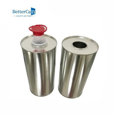 Metal redondo Tin Can Cylinder Shaped D84*H210mm de 1 litro com tampa