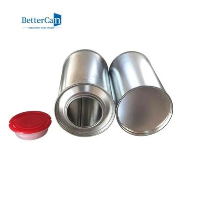 Metal redondo Tin Can Cylinder Shaped D84*H210mm de 1 litro com tampa