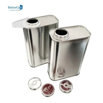 tampão de parafuso liso do funil de Tin Custom Tin Containers With do óleo de motor 500ml