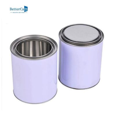 A pintura vazia feita sob encomenda estanha 1 litro em volta das latas automotivos da pintura com a tampa tripla apertada