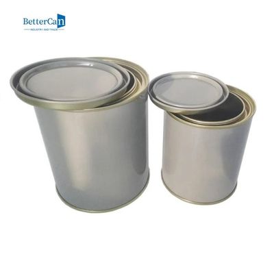 A pintura vazia feita sob encomenda estanha 1 litro em volta das latas automotivos da pintura com a tampa tripla apertada