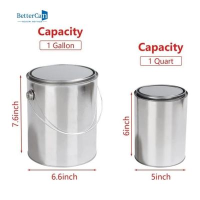 A pintura Tin Cans Round Empty Quart de 1 litro enlata para o revestimento solvente