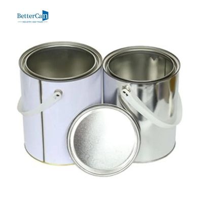 Pintura redonda Tin Cans Container   latas vazias da pintura do galão do metal 4L
