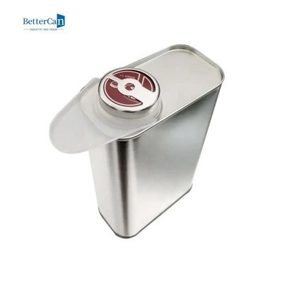 O quadrado metal Tin Canisters de 1 quarto, esvazia latas vazias de 1 pintura do galão com tampa plástica