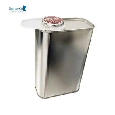 A pintura vazia feita sob encomenda do quarto enlata ISO retangular 9001 de Tin Can With Screw Cap