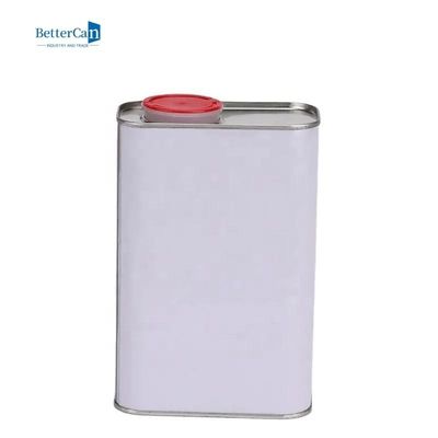 O quadrado metal Tin Canisters de 1 quarto, esvazia latas vazias de 1 pintura do galão com tampa plástica