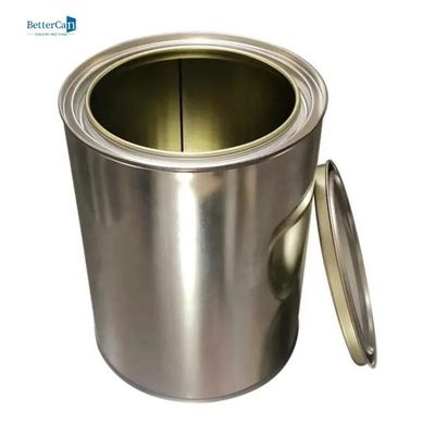 A pintura 3.7L industrial redonda estanha tampas feitas sob encomenda de Tin Can Metal With Lever