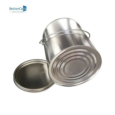 A pintura 3.7L industrial redonda estanha tampas feitas sob encomenda de Tin Can Metal With Lever