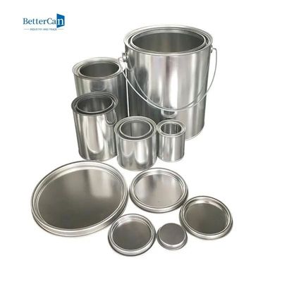 A pintura 3.7L industrial redonda estanha tampas feitas sob encomenda de Tin Can Metal With Lever