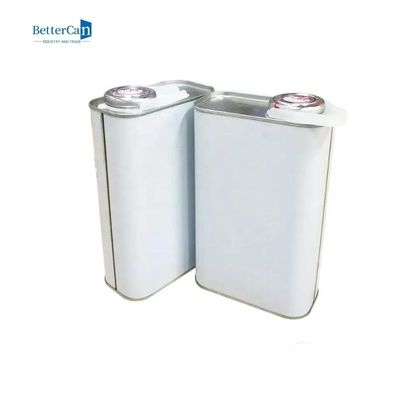 O quadrado metal Tin Canisters de 1 quarto, esvazia latas vazias de 1 pintura do galão com tampa plástica