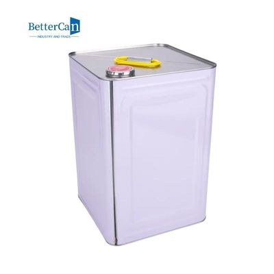 Cubeta vazia da pintura do quadrado de Tin Metal Bucket 20L com tampa do metal