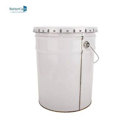 Cubetas brancas abertas imprimindo redondas feitas sob encomenda da pintura do cilindro de óleo 16L 18L