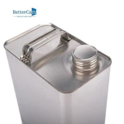estilo de 4L F que decora a lata da pintura   Latas de prata vazias da pintura com parte superior do parafuso