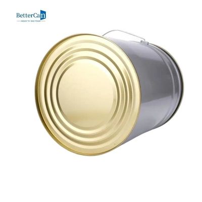 A pintura de decoração branca pode cubeta do metal de 5 galões com a tampa ISO9001 aprovada