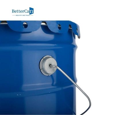 Tin Buckets pintado durável, metal vazio azul Pail With Lock Ring