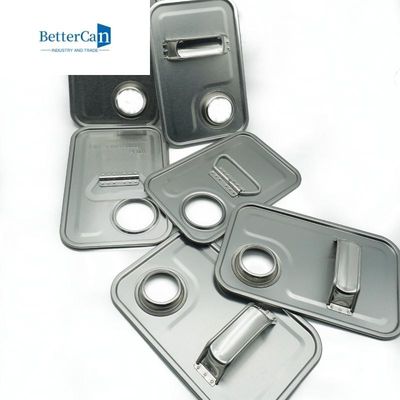 Cor de superfície Unlined de Tin Can Handle Silver/ouro para a parte superior retangular